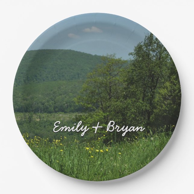 Prato De Papel Laurel Highlands Pennsylvania Summer Photoics (Frente)