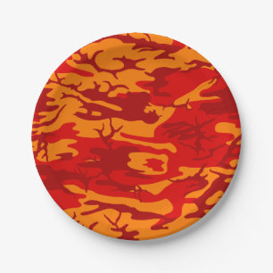 Prato De Papel Lava Red Camo