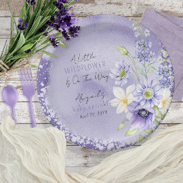 Prato De Papel Lavanda Boho Um Pequeno Précula De Febre Selvagem