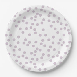 Prato De Papel Lavanda Confetti / Polkadots
