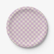 Lavanda e quadro de verificação branco desligado