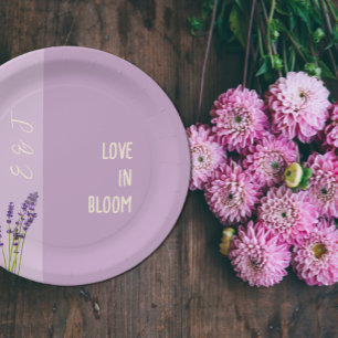 Prato De Papel Lavanda Love Wedding