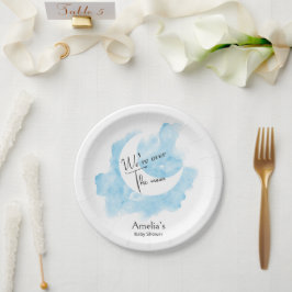 Prato De Papel Lavar Aquarela sobre o Chá de fraldas da Lua