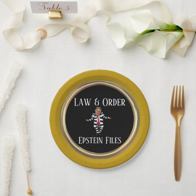Prato De Papel Law & Order Paper Plate (Casamento)