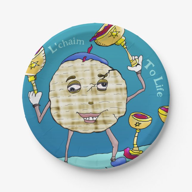 Prato De Papel L'chaim Pesach (Frente)