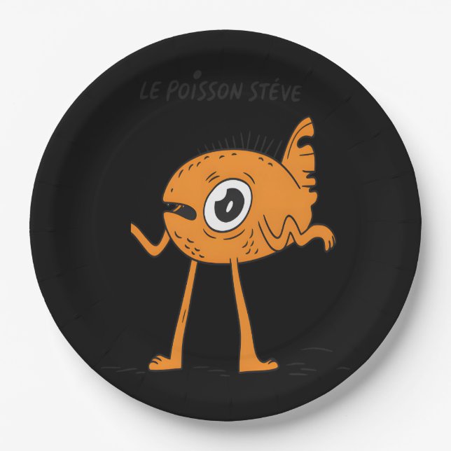 Prato De Papel Le Poisson Steve Cute & Funny (Frente)