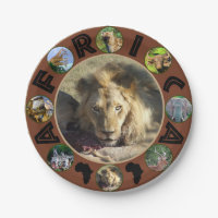 Leão de Colagem do Círculo Selvagem Africano