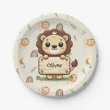 Leãozinho Fofo com Placa de Nome