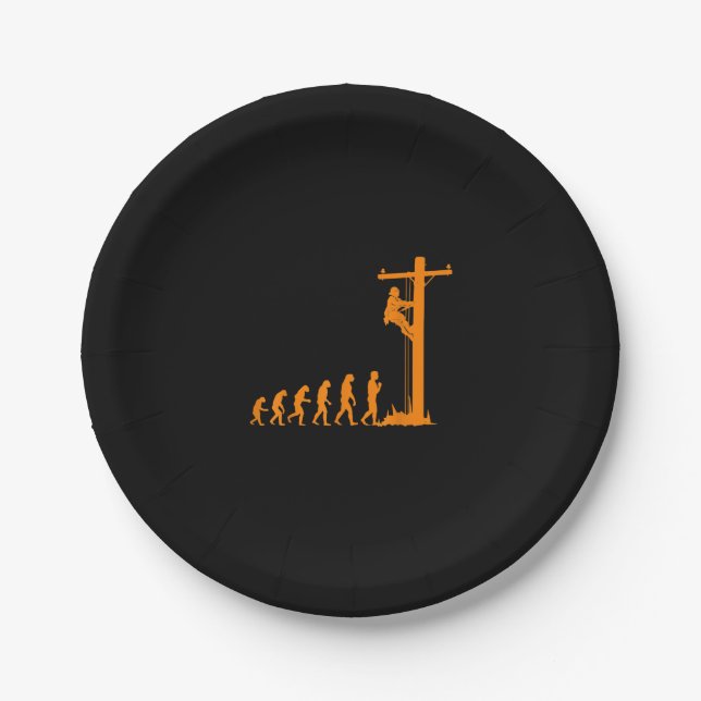 Prato De Papel Legal Evolução Única Do Presente Elétrico De Linem (Frente)