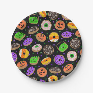 Prato De Papel Legal Glitter Confetti Rosquinha Halloween