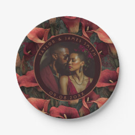 Prato De Papel Legal Lírios Para Festa de solteira