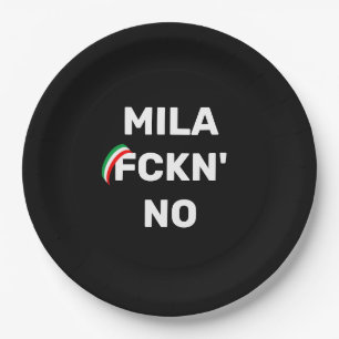 Prato De Papel Legal MILANO - Mila Fckn No com bandeira