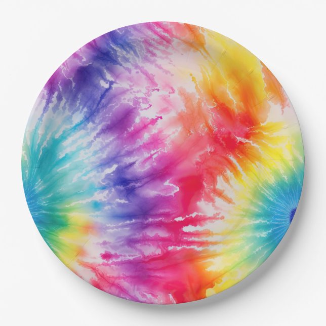 Prato De Papel Legal Tie Dye Burst (Frente)
