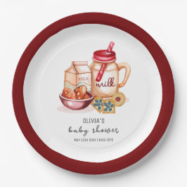 Prato De Papel Leite Cinto e Cookie Gênero Chá de fraldas neutro