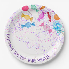 Prato De Papel Leitões de chá de fraldas Doces