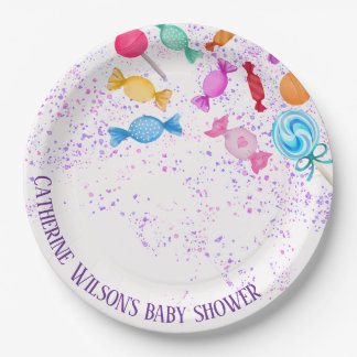 Prato De Papel Leitões de chá de fraldas Doces