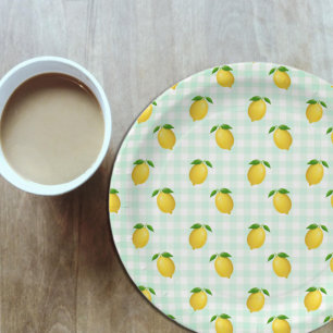 Prato De Papel Lemon Citrus Summer Birthday