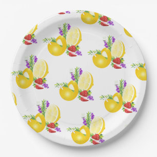 Prato De Papel Lemon e Morango