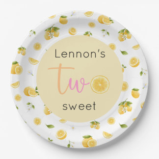Prato De Papel Lemon Two Sweet Birthday