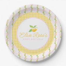 Lemonade First Birday Paper Plates