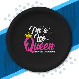 Prato De Papel Leo Birthday Queen Astrology Zodiac julho