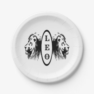 Prato De Papel Leo, o Leão Bloqueou Zodiac