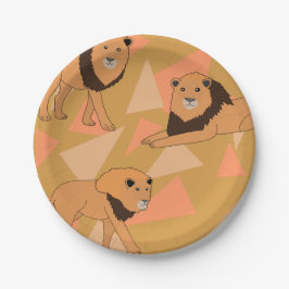 Prato De Papel Leões