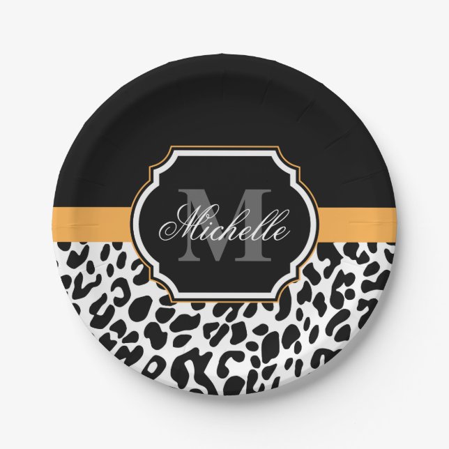 Prato De Papel Leopard Print (Frente)