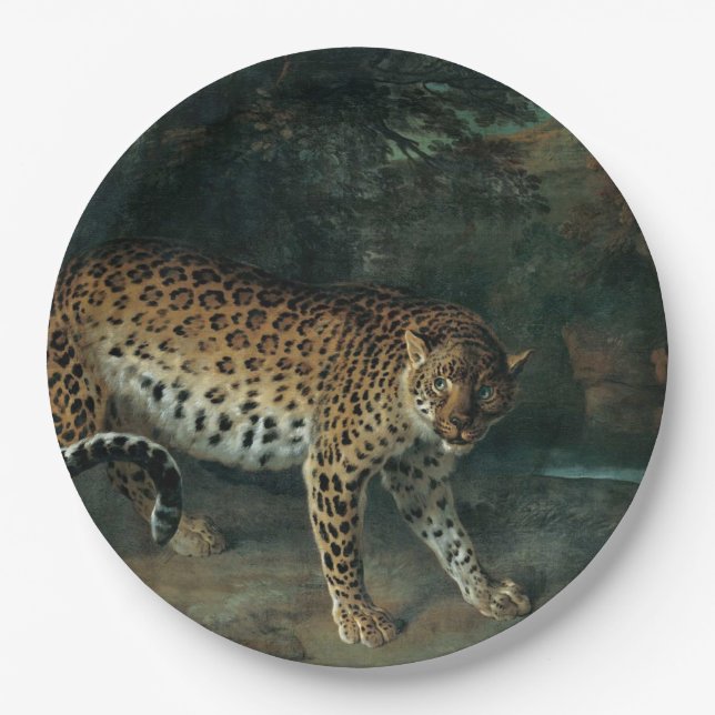 Prato De Papel Leoparda (por Jean-Baptiste Oudry) (Frente)