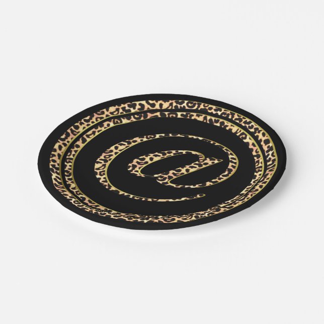 Prato De Papel Leopardo @ (Inclinado)