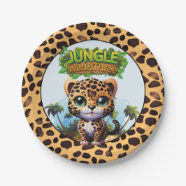 Prato De Papel Leopardo Bonito Imprime Selvagens e Três 🐆 da Vid