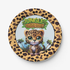 Prato De Papel Leopardo Gato Imprime Selvagens De Um Gato 🐆 Anim