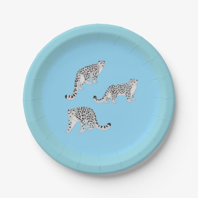 Prato De Papel Leopardos-das-neves (Frente)