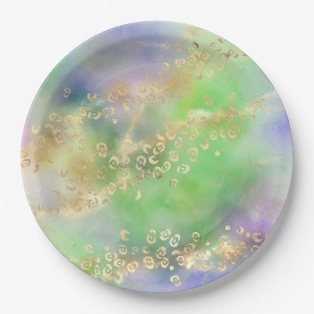 Prato De Papel Lepard Paint Series Design 4 (Frente)