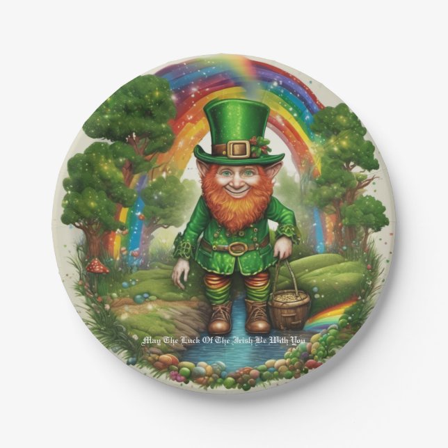 Prato De Papel Leprechaun (Frente)