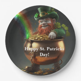 Prato De Papel Leprechaun Pot Of Gold Paper Plates