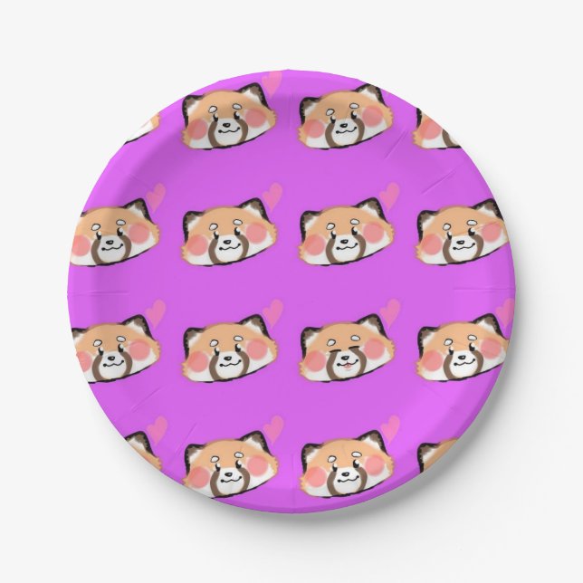 Prato De Papel Lesser Panda de Lilia Paper Plates (Frente)