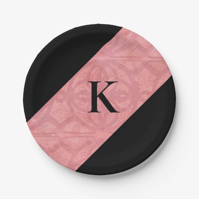 Prato De Papel Letra Ruddy Pink Batik (Frente)