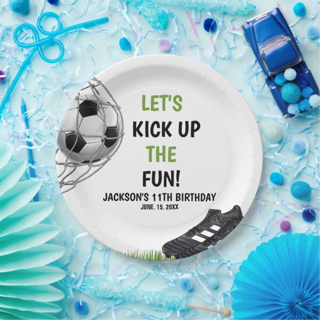 Prato De Papel Let's Kick up the fun!, Fun Soccer Birthday (Festa)