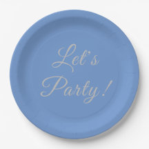 Let's Party! 9 inch blue plates