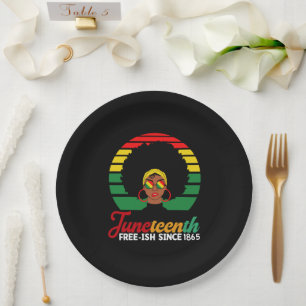 Prato De Papel Liberdade Negra Desde 1865 Juneteenth