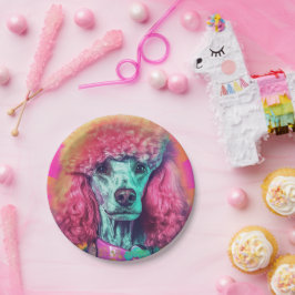 Prato De Papel Libere as placas de papel do Poodle Party de 7"