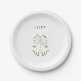 Prato De Papel Libra Rosa, zodíaco, signo do zodíaco