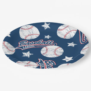 Prato De Papel Liga de basebol
