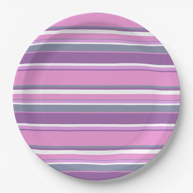 Prato De Papel Lilac stripes (Frente)
