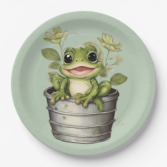 Prato De Papel Lily Pads da Vida (Frente)