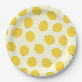 Prato De Papel Limão amarelo