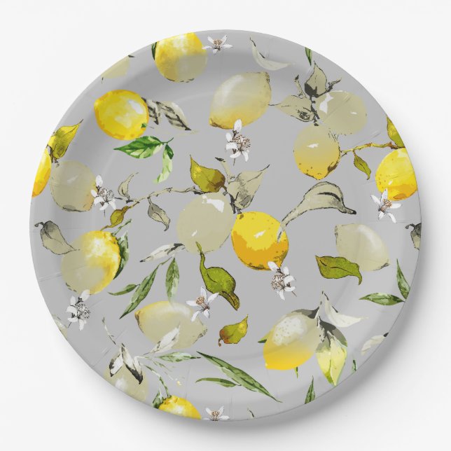 Prato De Papel Limões de aquarelas 19 (Frente)