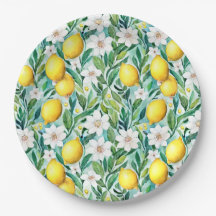 Limões e Flores Brancas - Decoração Nacional Franc