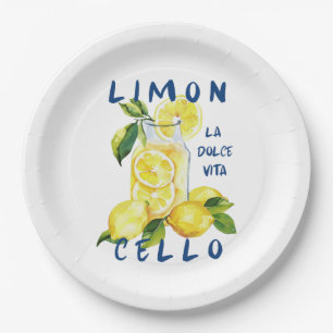 Prato De Papel Limoncello Itália – La Dolce Vita Festa de Limão d